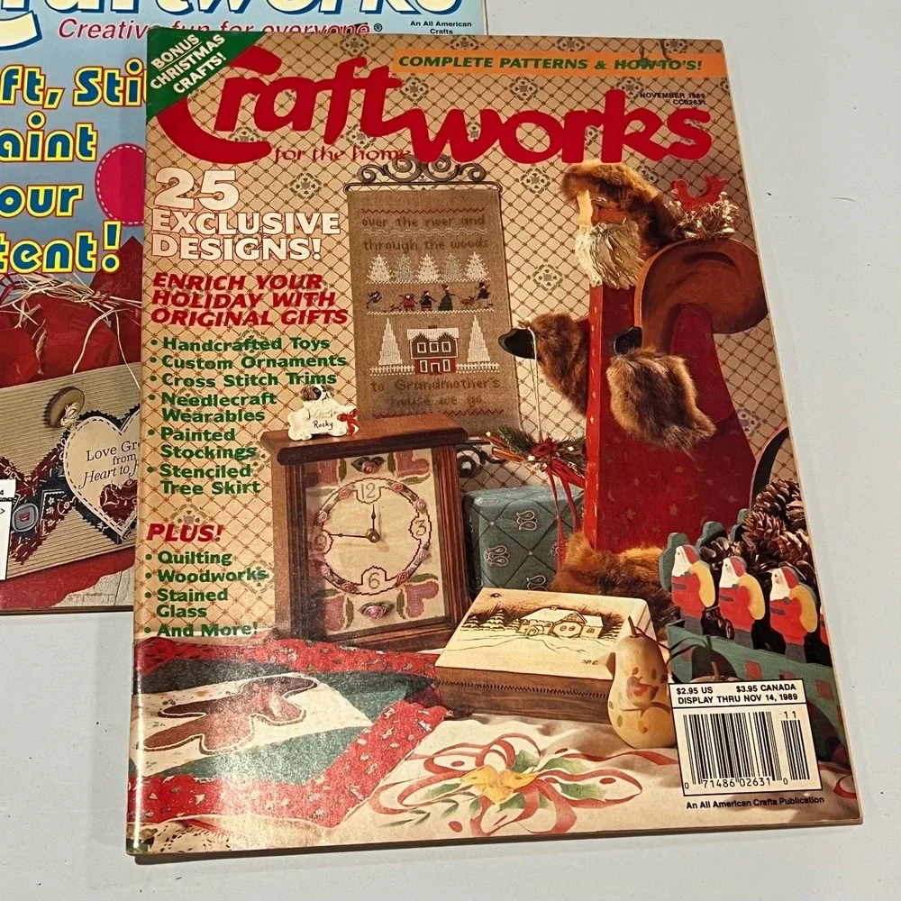 Craftworks Magazine‎ Lot of 3 Valentine Christmas Full Size Patterns